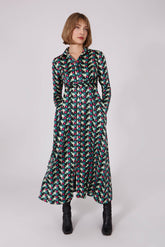 Long Green Earth Dress GLORIA